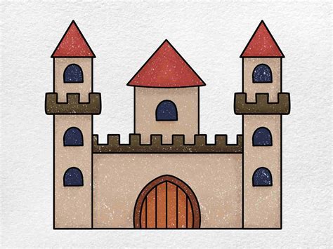 easy drawing castle